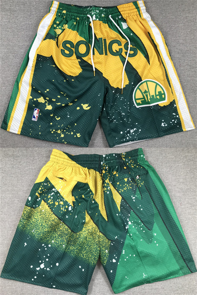 Men's Oklahoma City Thunder Green SuperSonics Shorts (Run Small)